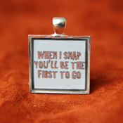 when I snap keychain pendant